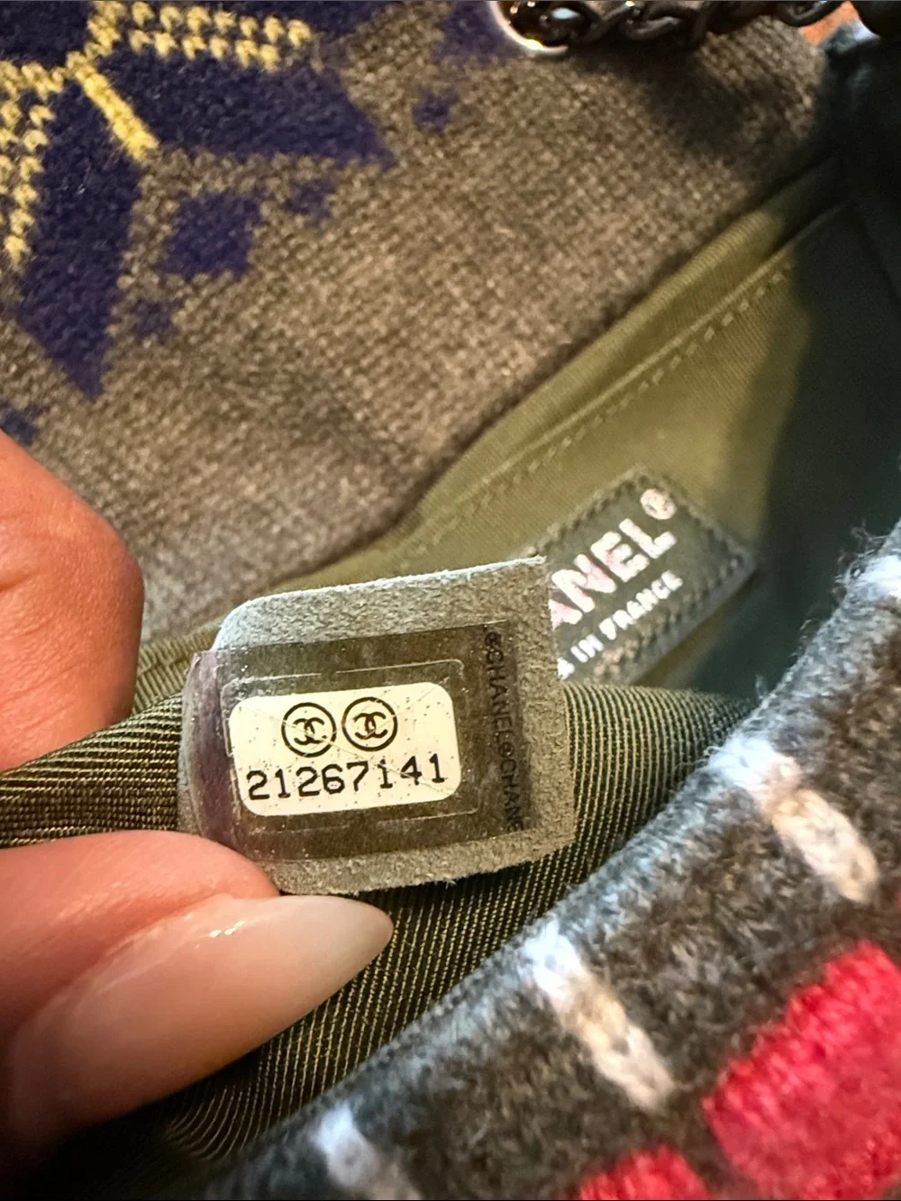 Chanel Cashmere Knit Purse